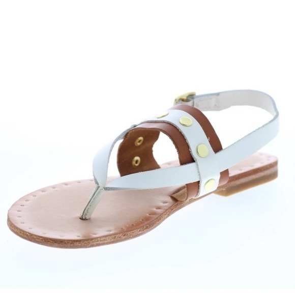 FRYE Stud Thong Leather Slingback Flip Flops Sandals Size 10 - Picture 1 of 15